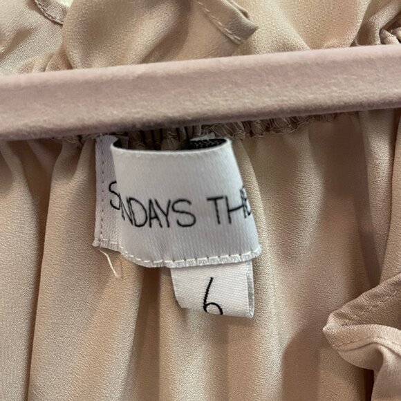 Light Brown/Tan Crop Off-the-shoulder Top (XS) - Picture 2 of 3